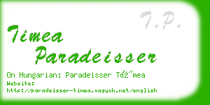 timea paradeisser business card